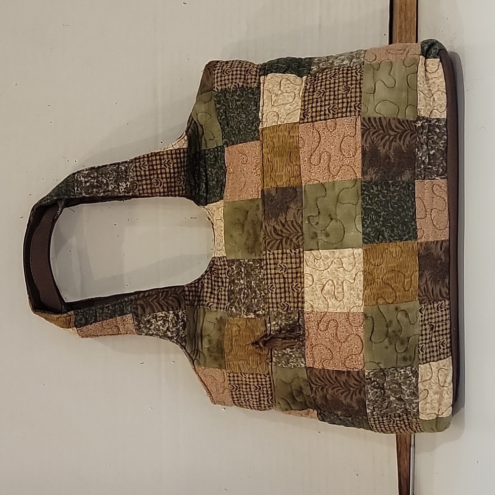 DONNA SHARP QUILTED‎ BROWN HANDBAG